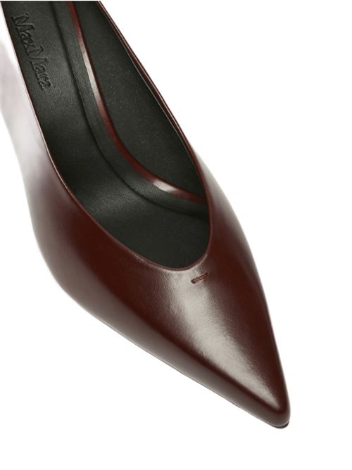 Scarpa da donna decollete in pelle di vitello, color porto. MAX MARA | 4526175106033